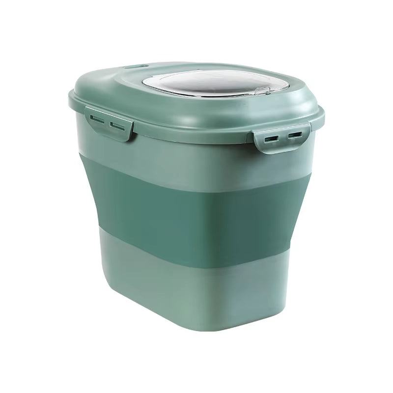 23L Airtight Food Storage Container for Pet Food Dry Cat Food Box Bag Moisture Proof Seal, Measuring Cup Kitten Litter Products